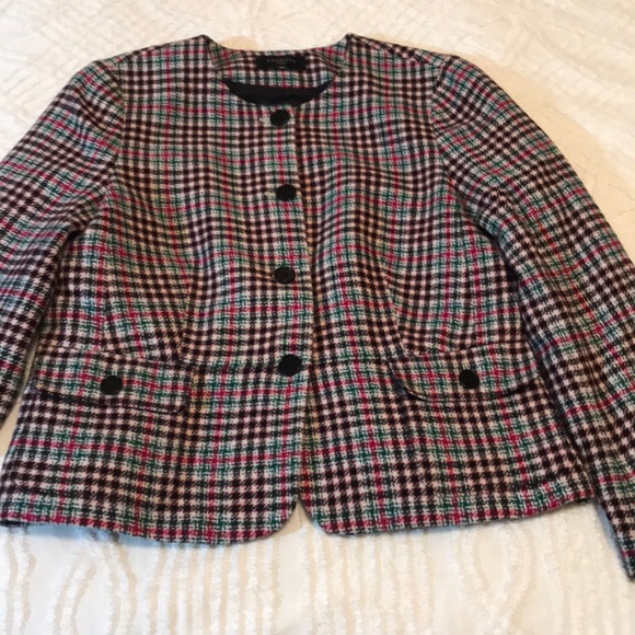 Wool Houndstooth Checked Jacket - Picture 8 of 8